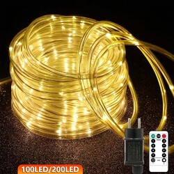 Neu LED Warmweiß Lichtschlauch 10/20 m Lichterschlauch Garten Deko Außen Innen