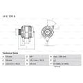 BOSCH Generator Lichtmaschine 120A 14V für Opel Corsa C Kasten Meriva