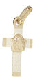 Kleines Kreuz mit Schutzengel Gelbgold oder Weißgold 585 Anhänger 14 Karat