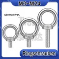 Ringschrauben DIN 580 Edelstahl A2 M3~M24 Ösenschrauben Augbolzen Augenschrauben