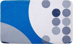 Badvorleger Badteppich Badematte ARTDECO blau grau 75x45 cm rutschfest