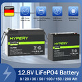 LiFePO4 Akku 12V 200Ah 150Ah 100Ah Lithium Batterie /Ladegerät BMS für Wohnmobil