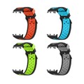 Breathable Flexible Bracelet Wrist Straps Belt for Smartwatch Silicone Watchband