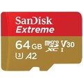 SanDisk Extreme microSDXC Speicherkarte 64GB 160MB/s A2 C10 V30 UHS-I U3