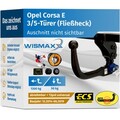 ANHÄNGERKUPPLUNG vert. abnehmbar für Opel Corsa E 14-19 +13polig E-Satz ABE