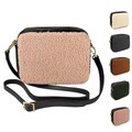 DAMEN TEDDY PLÜSCH TASCHE SCHULTERTASCHE LEDER CROSS OVER BODY BAG KUNST FELL