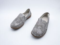 Gabor Damen Slipper Ballerina Halbschuh Loafer silber Gr 39 EU Art 26895-95