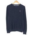 GANT Rundhals Premium Baumwolle Blau Pullover Sweatshirt Herren Größe S KLEIN