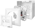 ProfiPatch Netzwerkdose LAN Dose Cat6A 500MHz Aufputz und Unterputz 2X RJ45 Port