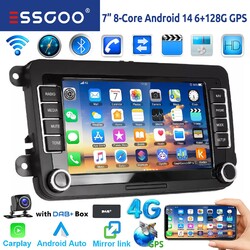 DAB+ Android14 6+128G Carplay Autoradio GPS Für VW GOLF 5 6 Touran Caddy Polo 6R