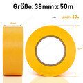 Maler Kreppband Profi Goldband Klebeband Abdeckband 19,25,30,38,50 mm 5-30 Pcs
