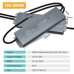 12V 24V Wasserdicht Trafo Netzteil LED Transformator Treiber Schaltnetzteil IP67