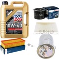 BOSCH Inspektionspaket 5L Liqui Moly Leichtlauf 10W-40 für Rover MG 25 2.0 iDT