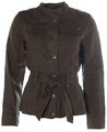 Esprit Damen Leinen Jacke Braun Gr 38 Y2869