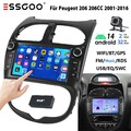 DAB 7"Für PEUGEOT 206 206CC 206SW 2000-2008 CarPlay Autoradio Android14 GPS NAVI