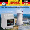 230V Wechselstromzähler Stromzähler Geeicht Für DIN Hutschiene 100A AC LCD 2025