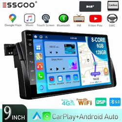 Carplay Autoradio DAB+ Android 13 8-Kern 6+128G Für BMW 3er E46 M3 Rover 75 MGZT
