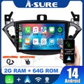 DAB+ Android 14 2+64G Für Opel Corsa E bj. 2014-2018 Carplay Autoradio GPS NAVI