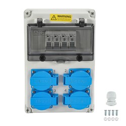 Wandverteiler Schuko 16A 230V CEE IP44 Baustromverteiler Stromverteiler