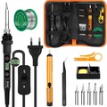 Präzises 80W Lötkolben Set mit 5 Lötspitzen, Entlötpumpe & 2 Jahre