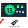Doppel DIN 7 Zoll Android 13 Autoradio GPS Navi Bluetooth CarPlay RDS WiFi Audio