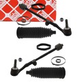 2x febi Spurstange + Kopf Manschette für BMW 1er E81-88 3er E90-93 X1 E84 vorne