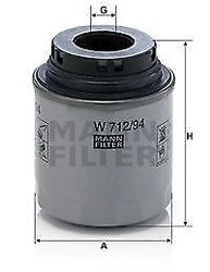 Ölfilter Mann-Filter für VW CC + EOS + Polo + Van + Limo + Tiguan 07-> W712/94