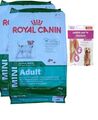 2x8kg  Royal Canin Mini Adult Hundefutter + 80g Fleischsnacks