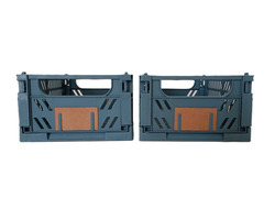 2er Set Klappbox Trendy Faltbox Organizer Stapelbox Tapestry Blue 17x12.5x7cm