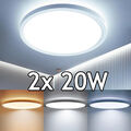2x 20W LED Deckenlampe Dimmbar Panel Deckenleuchte Schlafzimmer Wohnzimmer Lampe