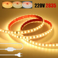 220V COB LED Stripe Streifen Leisteband Lichtschlauch Lichterkette Selbstklebend