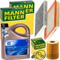 MANN INSPEKTIONSPAKET+5L ORIGINAL 5W-30 MOTORÖL passend für OPEL ASTRA G 1.7CDTI