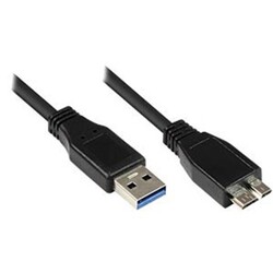 USB 3.0 Kabel A-Stecker auf Micro B-Stecker 0,5m Datenkabel externe Festplatte