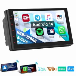 7" Android 14 6+128GB 8 Kern Apple Carplay Autoradio GPS NAVI WIFI RDS Bluetooth