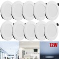 10X 12W LED Einbaustrahler Panel Einbau Leuchte Deckenleuchte Flach Spot Lampe