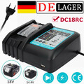 DC18RC Schnellladegerät für Makita 14,4 - 18V Li-Ion All Akku BL1860 BL1850 1830