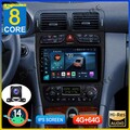 8-Core 4G+ Android 14 Autoradio Carplay Kam GPS Navi Für Mercedes C-Klasse W203
