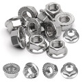 15 Stück Flanschmuttern M10 Muttern Edelstahl, Sechskantmuttern Selbstsichernde 
