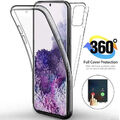 360 GRAD HANDY HÜLLE FÜR SAMSUNG SCHUTZHÜLLE TPU SILIKON KLAR HUAWEI CASE COVER