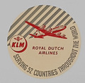 Vintage Kofferaufkleber KLM Royal Dutch Airlines 50er Jahre 1.