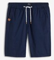 Stretch-Schlupf-Chino-Bermuda mit elastischem Bund Gr. 62 Dunkelblau R-Ware Neu