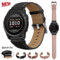 Leder Armband für Garmin Fenix E 8 7 7X Solar 6 6X Pro 5 5X 3HR Epix Quick Fit
