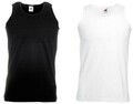 Herren Fruit of the Loom schlichte sportliche Westen Tank Top Fitnessstudio Training T-Shirt Weste 