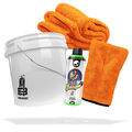 Auto Wasch Eimer Set + Nuke Guys Thick Shampoo 0,5L + Trockentuch + Handschuh
