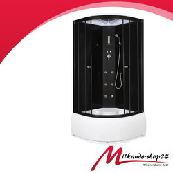 Duschtempel Fertigdusche Duschkabine Echt Glas Komplett Dusche mit Wanne 80 cm