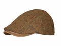 harris-tweed Schiebermütze GATSBY braun Lederschirm FLATCAP balke