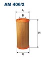 Filtron AM 406/2 Luftfilter passend für IVECO Luftversorgung