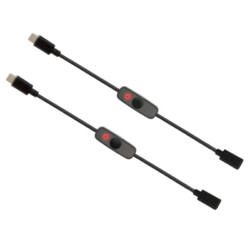 2X(Netzschalter USB Typ C mit Kontrollleuchte Stecker auf Buchse USB-C Verl5419