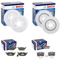 BOSCH BREMSSCHEIBEN + BELÄGE VORNE + HINTEN passend für VW GOLF 4 AUDI A3 LEON