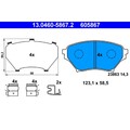 1x ORIGINAL® Ate 13.0460-5867.2 Bremsbelagsatz, Scheibenbremse Vorne, inkl.